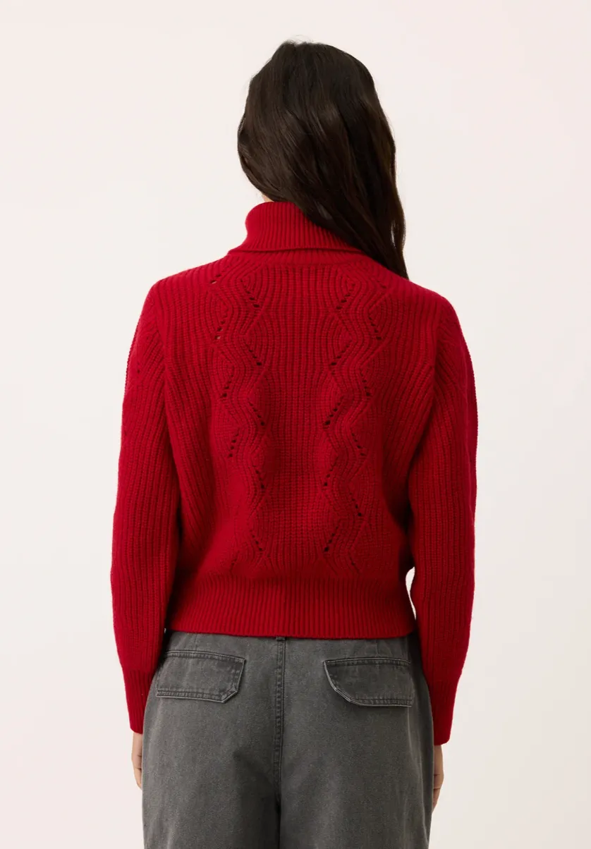 Nancybird | Cara Roll Neck Knit | Red