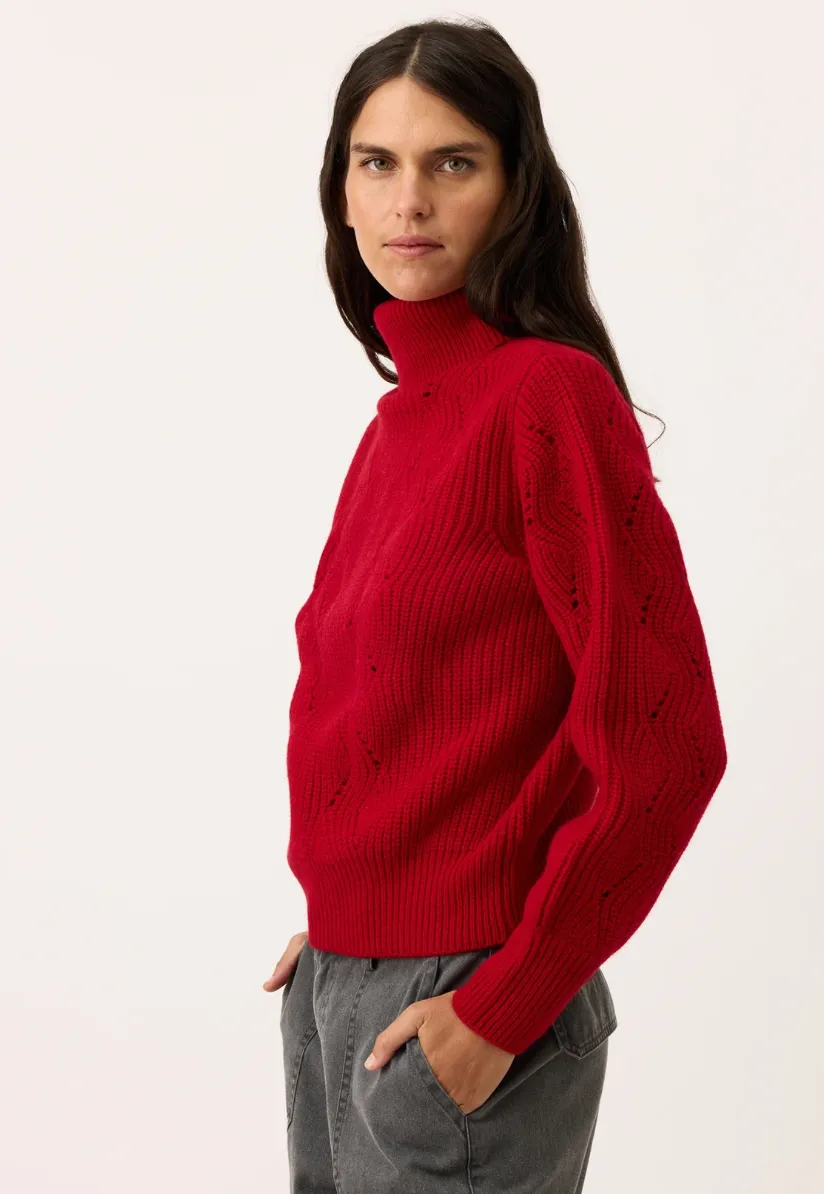 Nancybird | Cara Roll Neck Knit | Red
