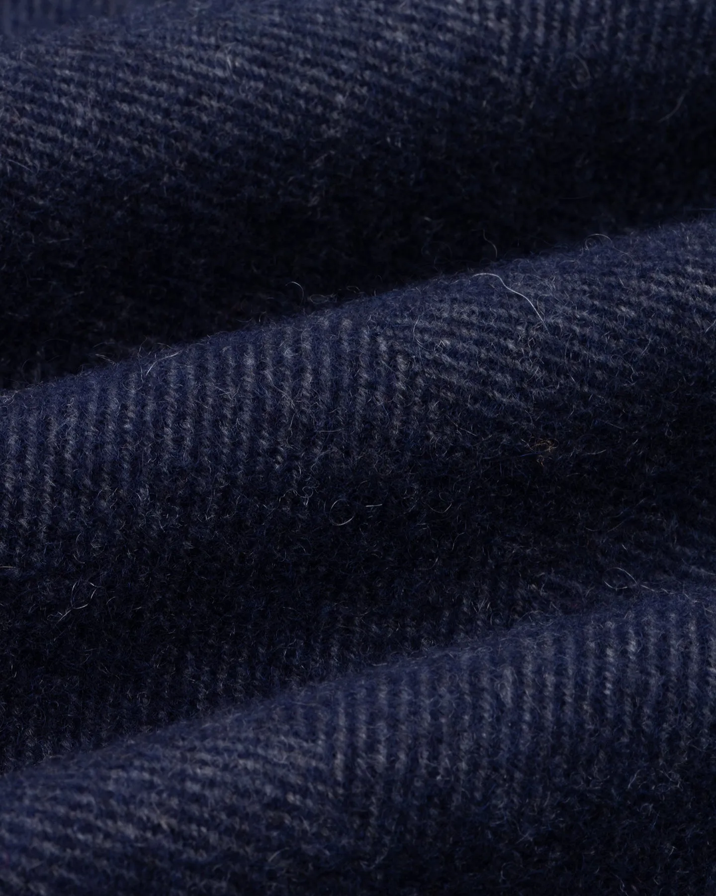 Navy Herringbone Cashmere Scarf