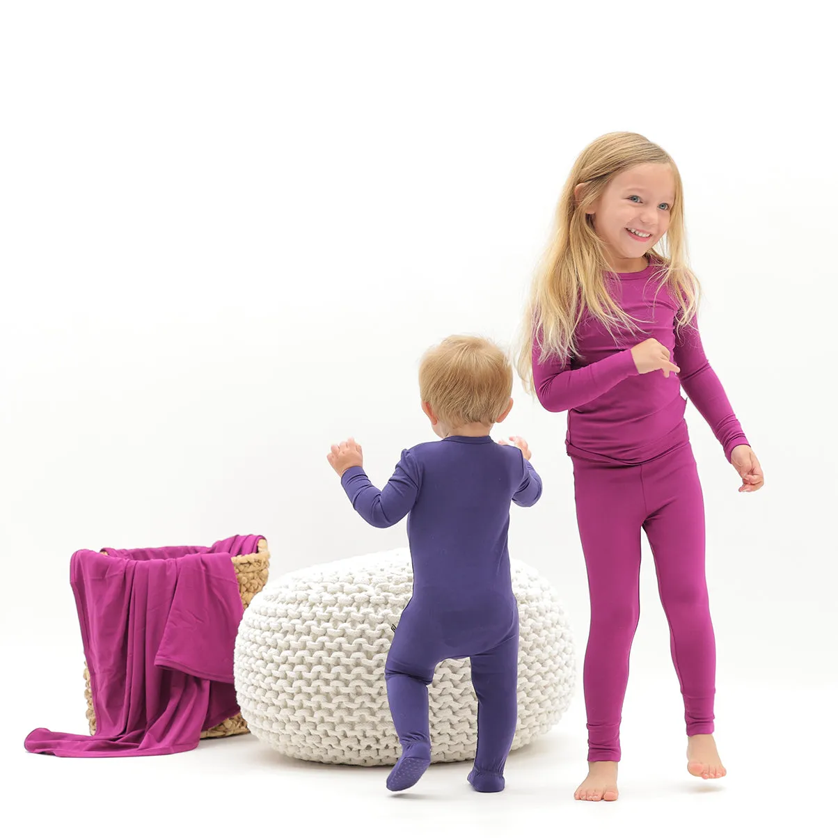 Navy Zipper Footie