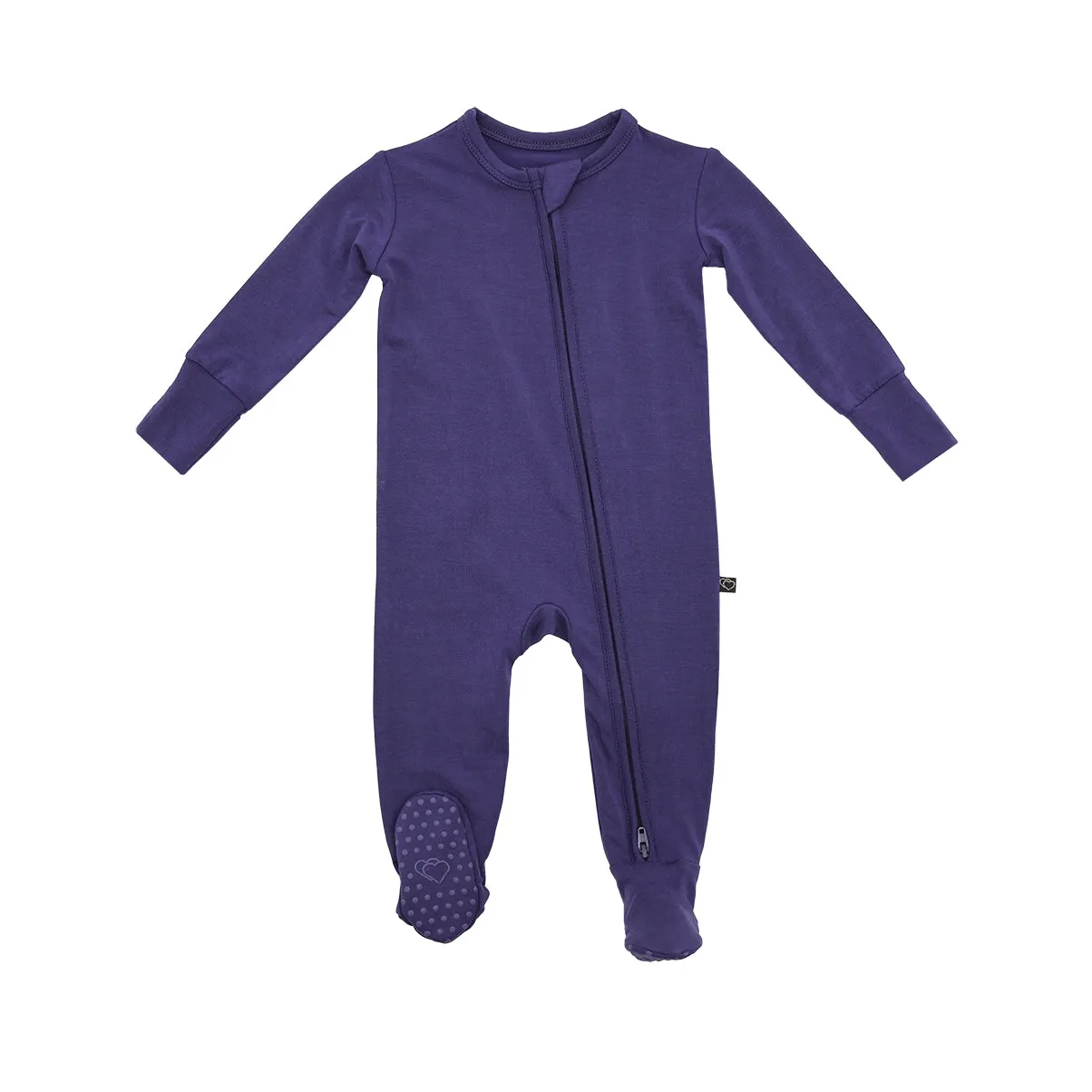 Navy Zipper Footie