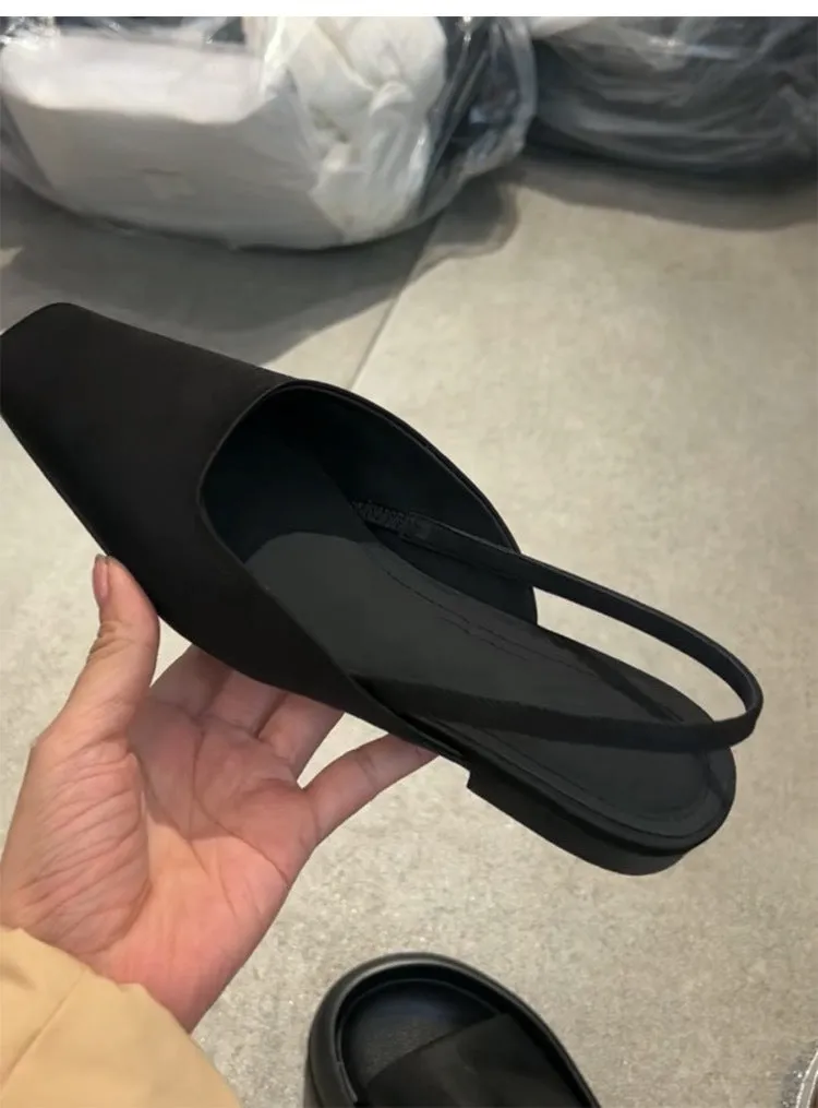 NEW & INSTOCK - Korean French Style Leather Slipper Sandals Muller Shoes