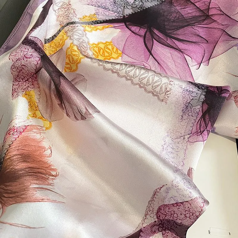New Fashion Small Square Scarf Women's Silk Scarf Women's Elegant Mulberry Silk Spring And Autumn Scarf Decorative Warm Shawl