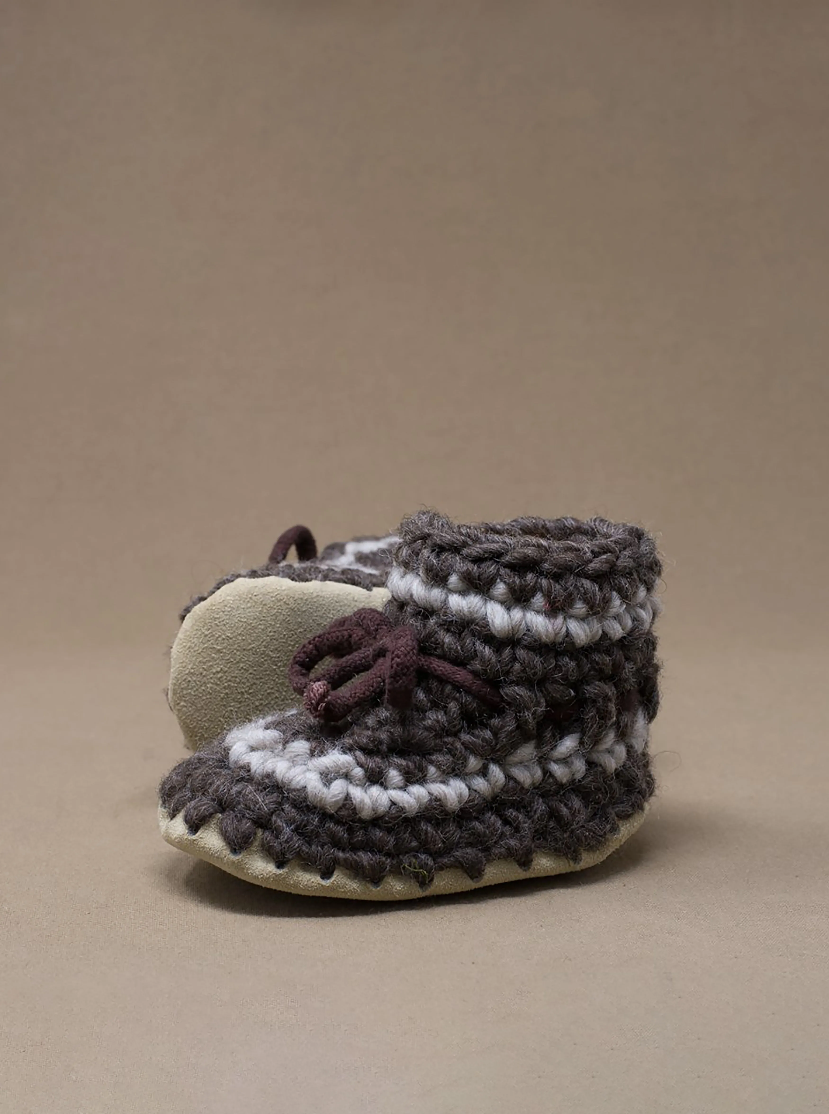 [Newborn ] Padraig Cottage Baby Shoes - Brown Stripe NWOT