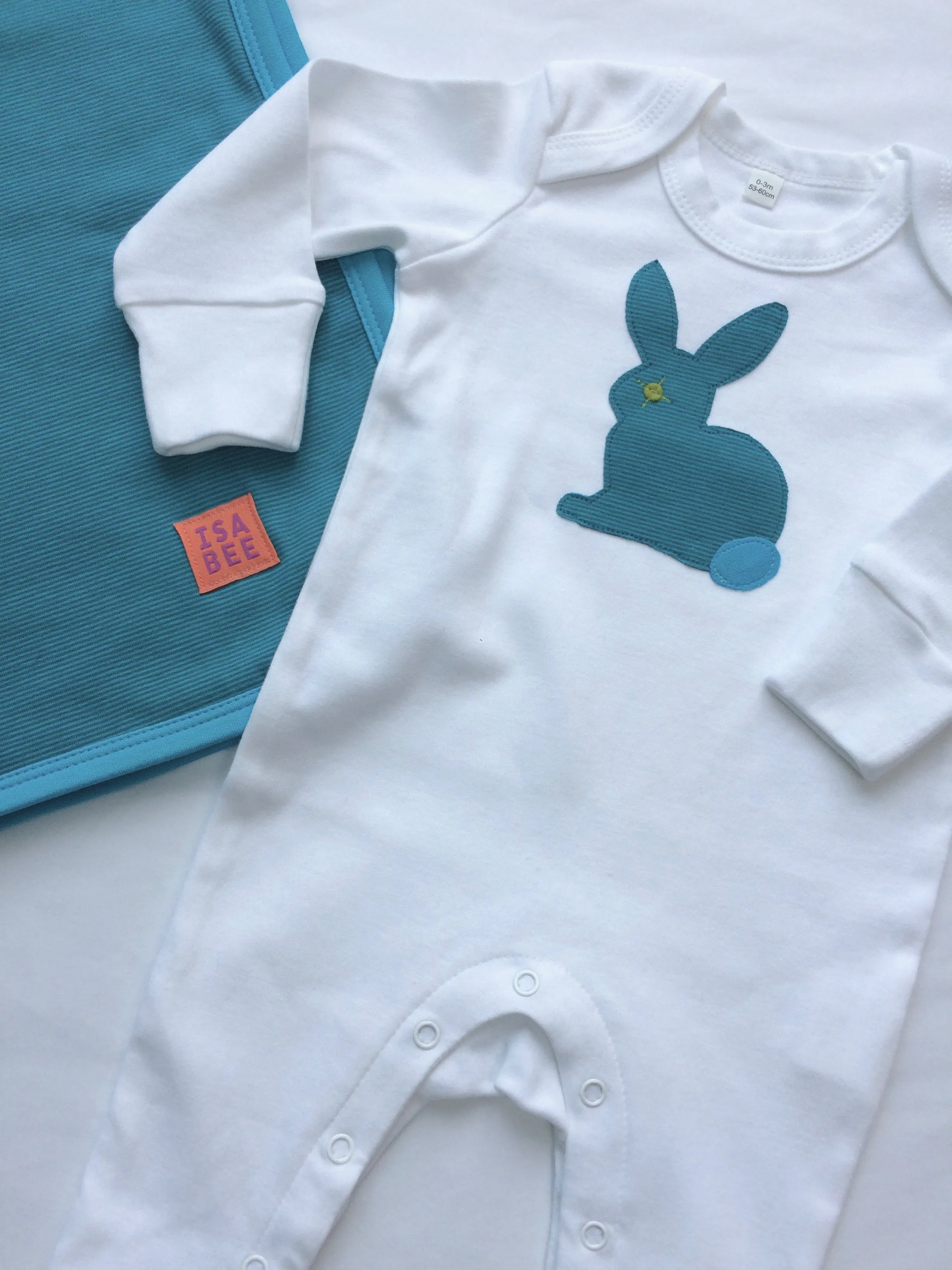 Newborn Rabbit Sleepsuit with Mitts