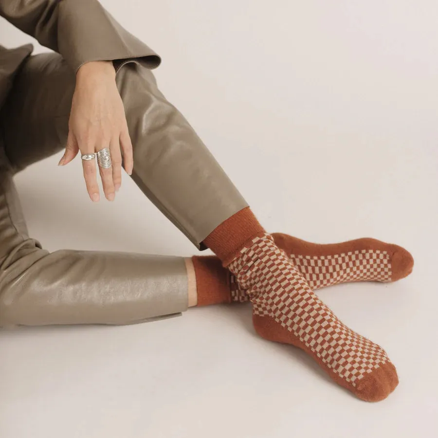 Nooan Possum and Merino wool DUNEDIN Chess Burnt Orange