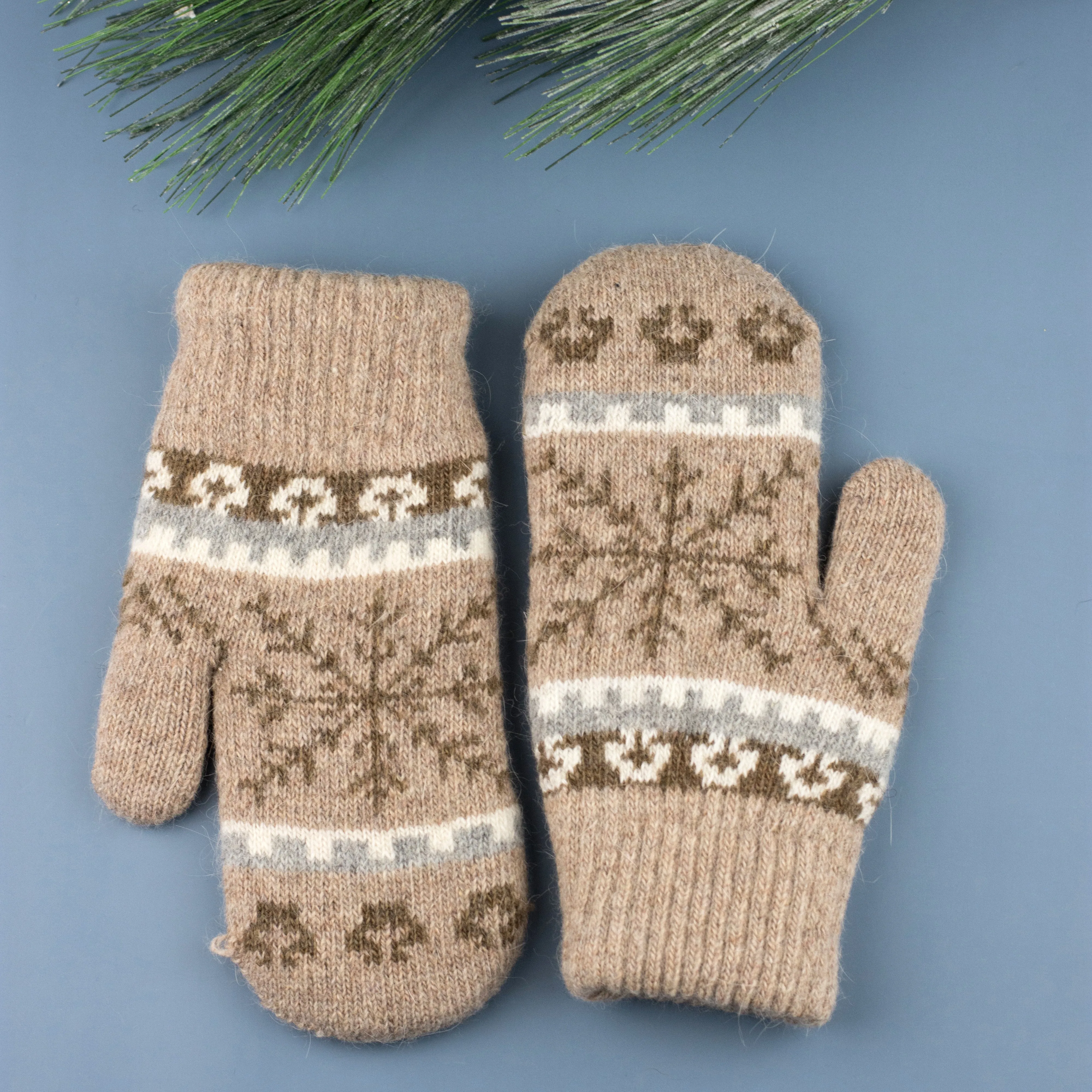 Nordic Snowflake Mittens
