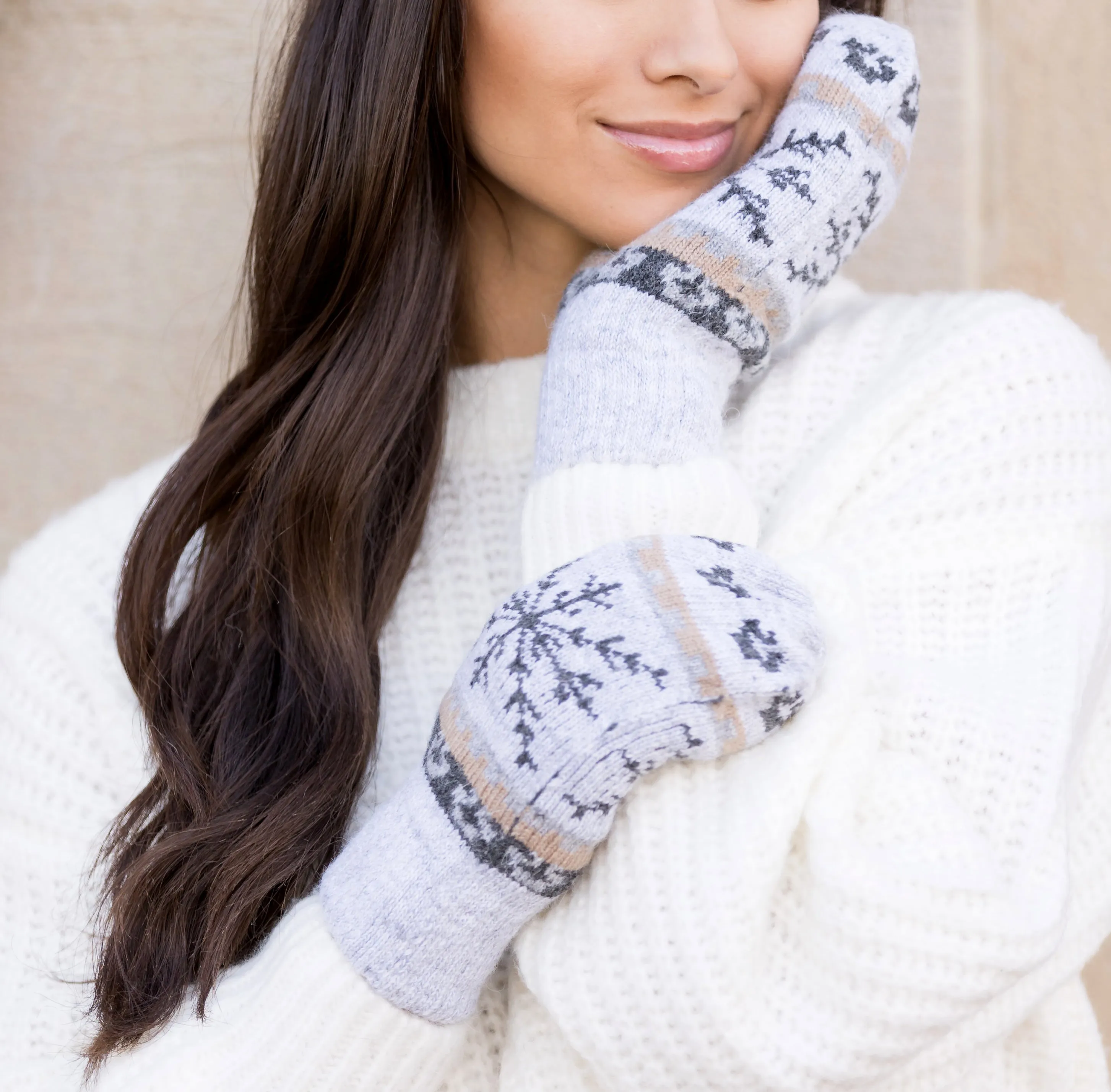 Nordic Snowflake Mittens