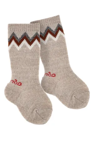 Nougat Zig Zag Socks