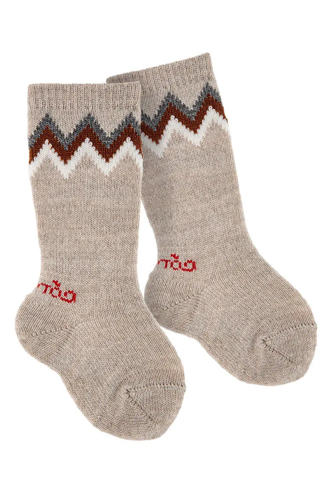 Nougat Zig Zag Socks