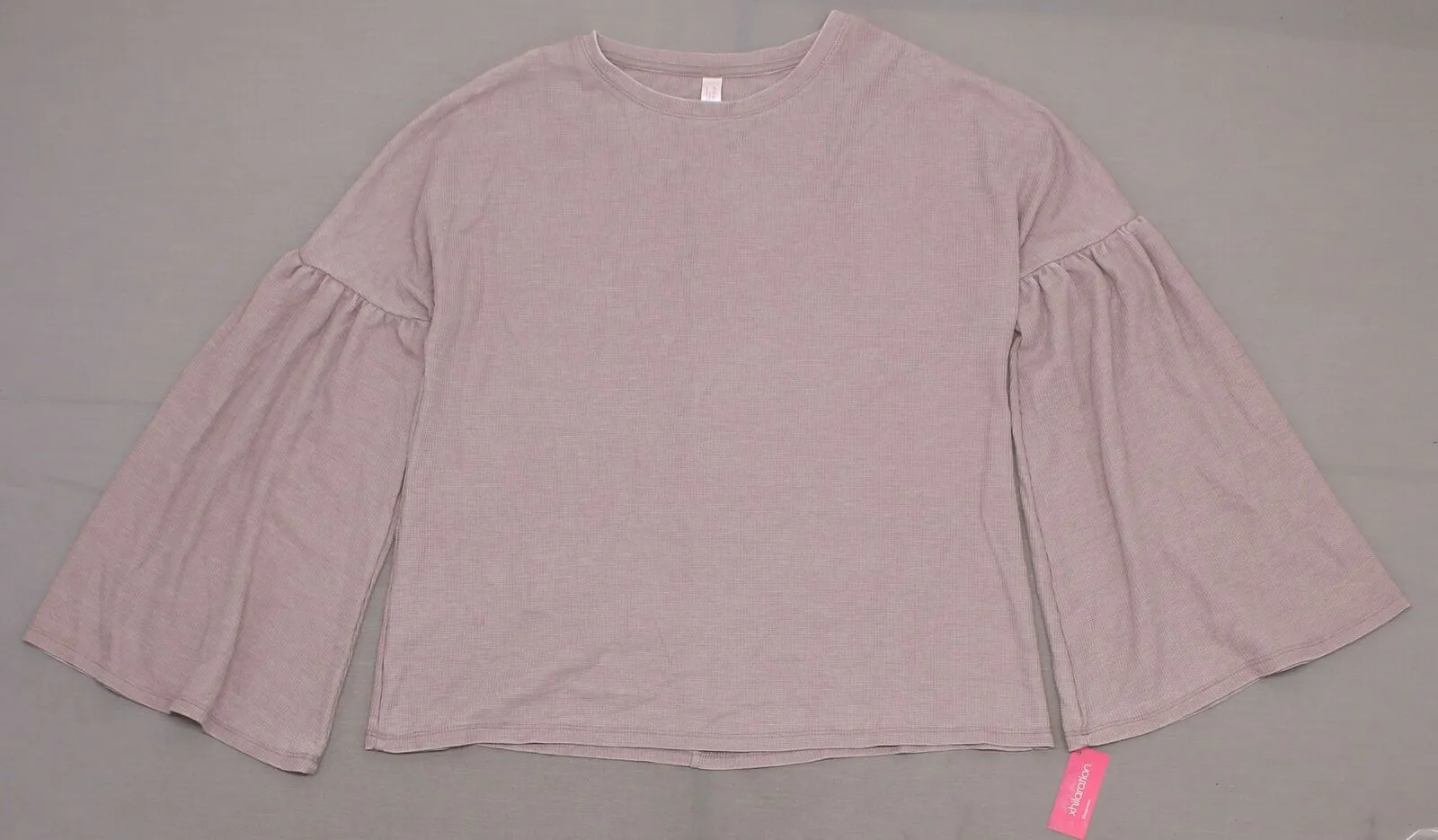 NWT Xhilaration Women's Loose Fitted Thermal Bell Sleeve Sleep T-Shirt Small
