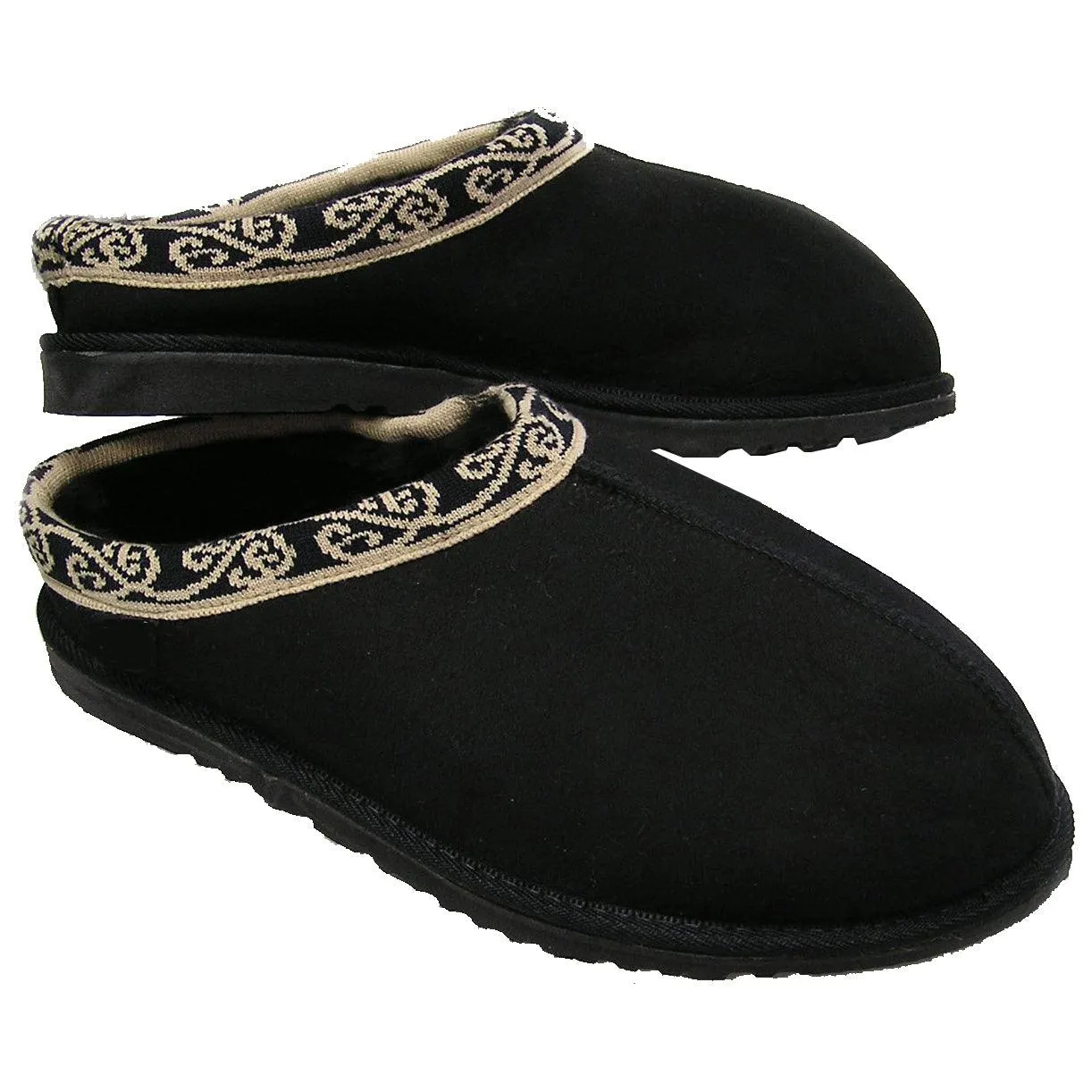 NZ Sheepskin Scuffs with Maori Koru Trim