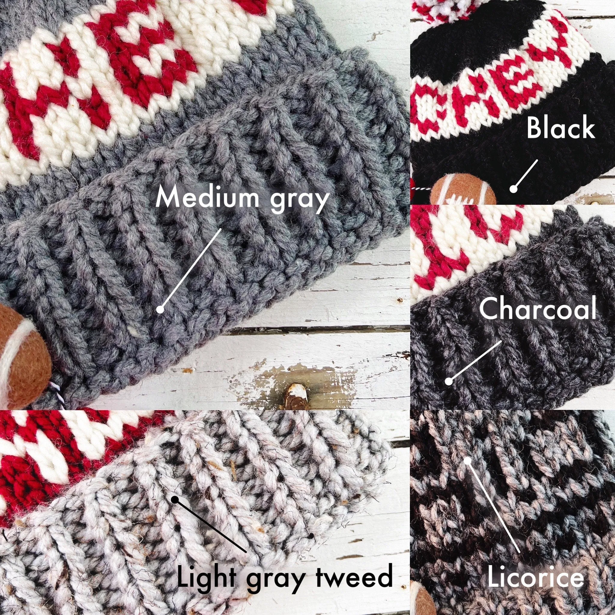 Ohio State Buckeyes Chunky Knit Hat - Folded Brim Winter Beanie with Script Ohio Emblem