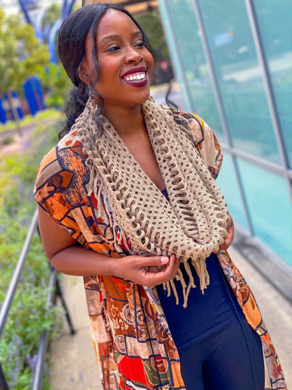 Open Knit Infinity Scarf