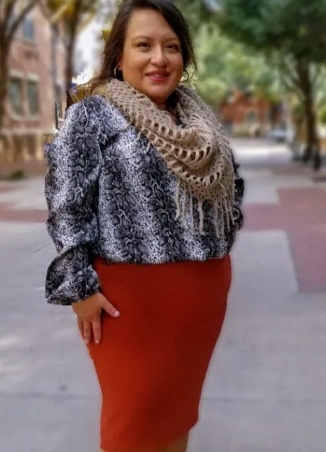 Open Knit Infinity Scarf