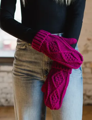 PANACHE MAGENTA MITTENS