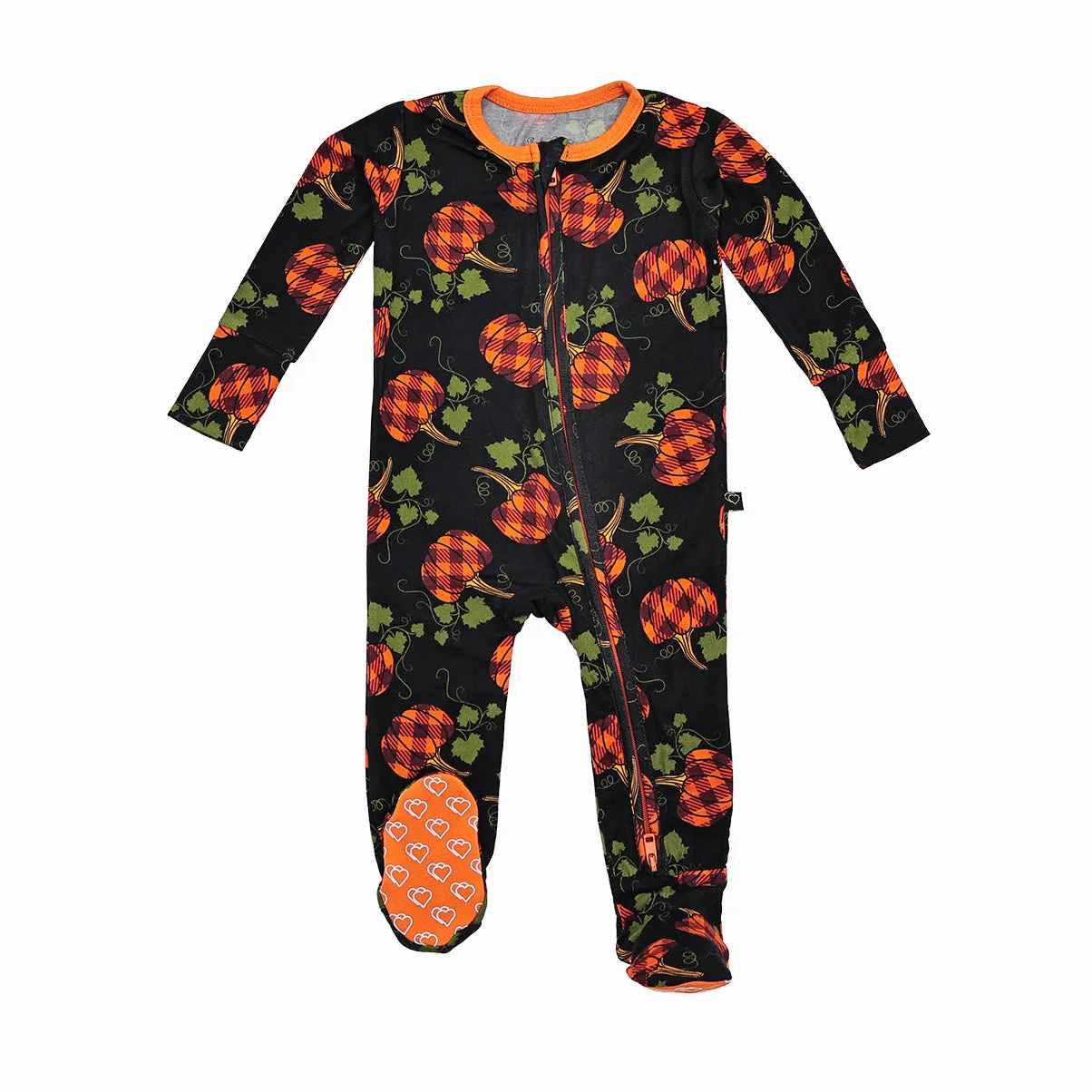 Parker's Pumpkins Zipper Footie