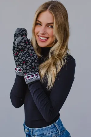 Patterned Knit Mittens