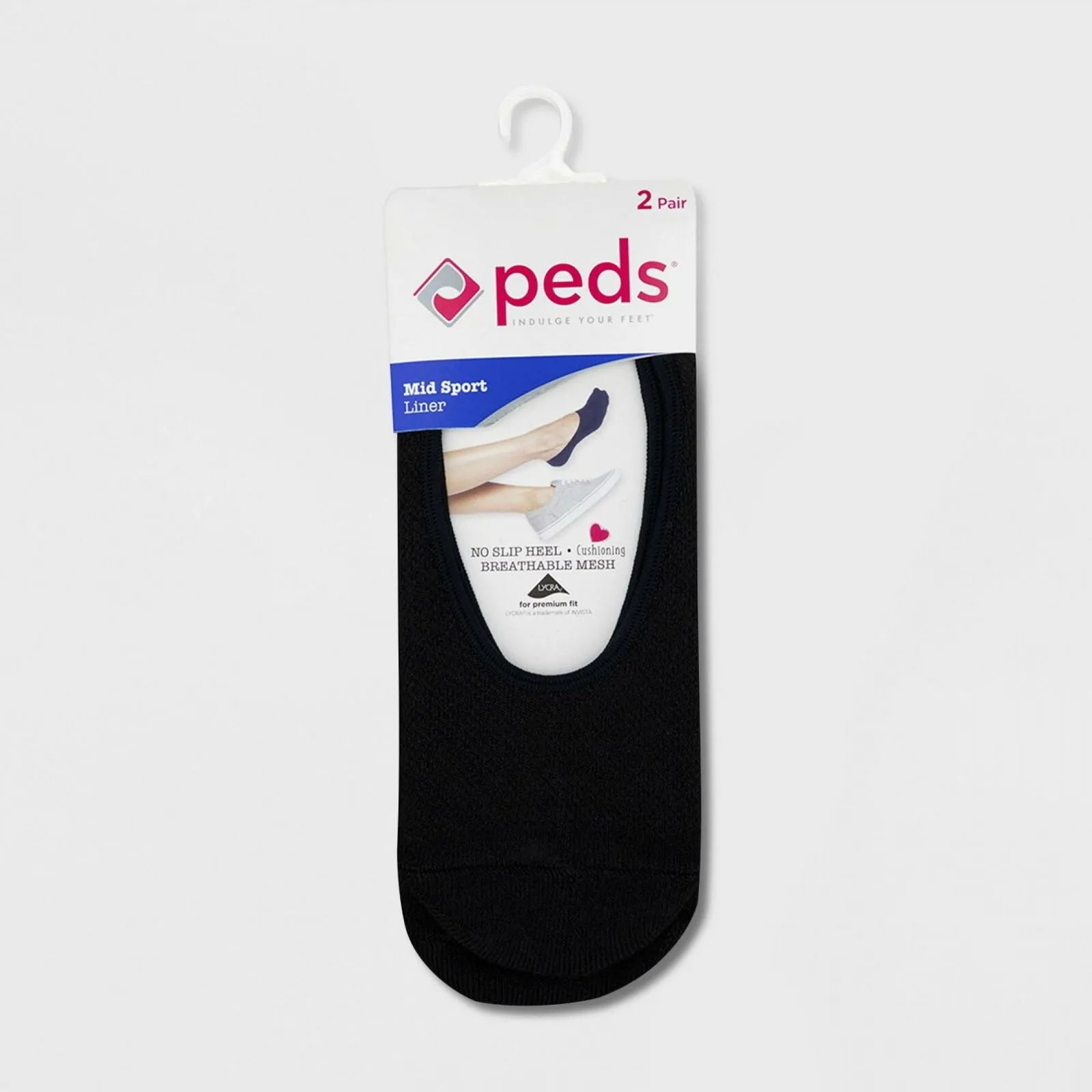 Peds Women's Cushion 2 Pair Liner Socks. 9418