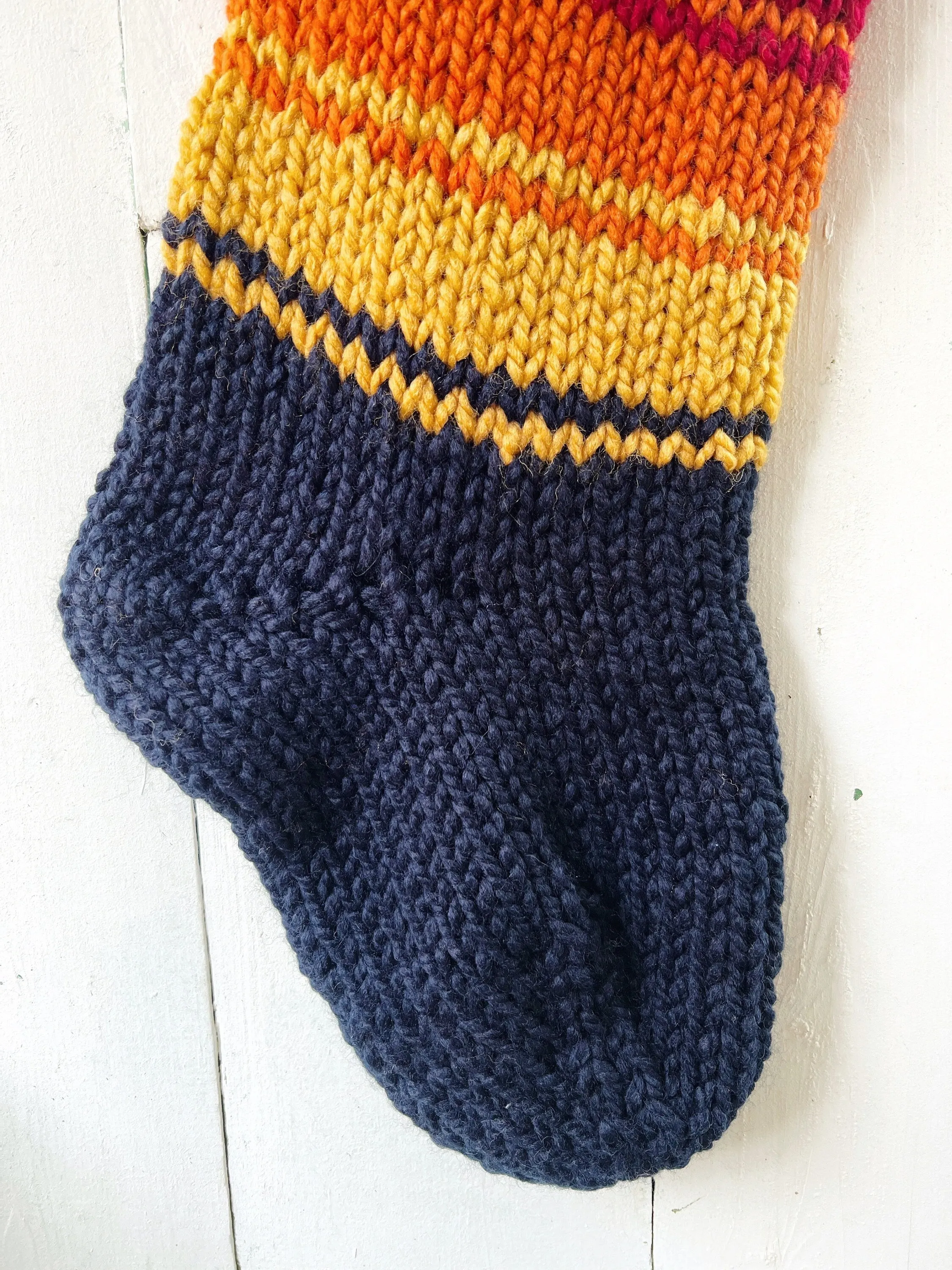 Personalized Grand Canyon National Park Stocking Hand Knit Chunky Wool Christmas Stocking - READY to SHIP