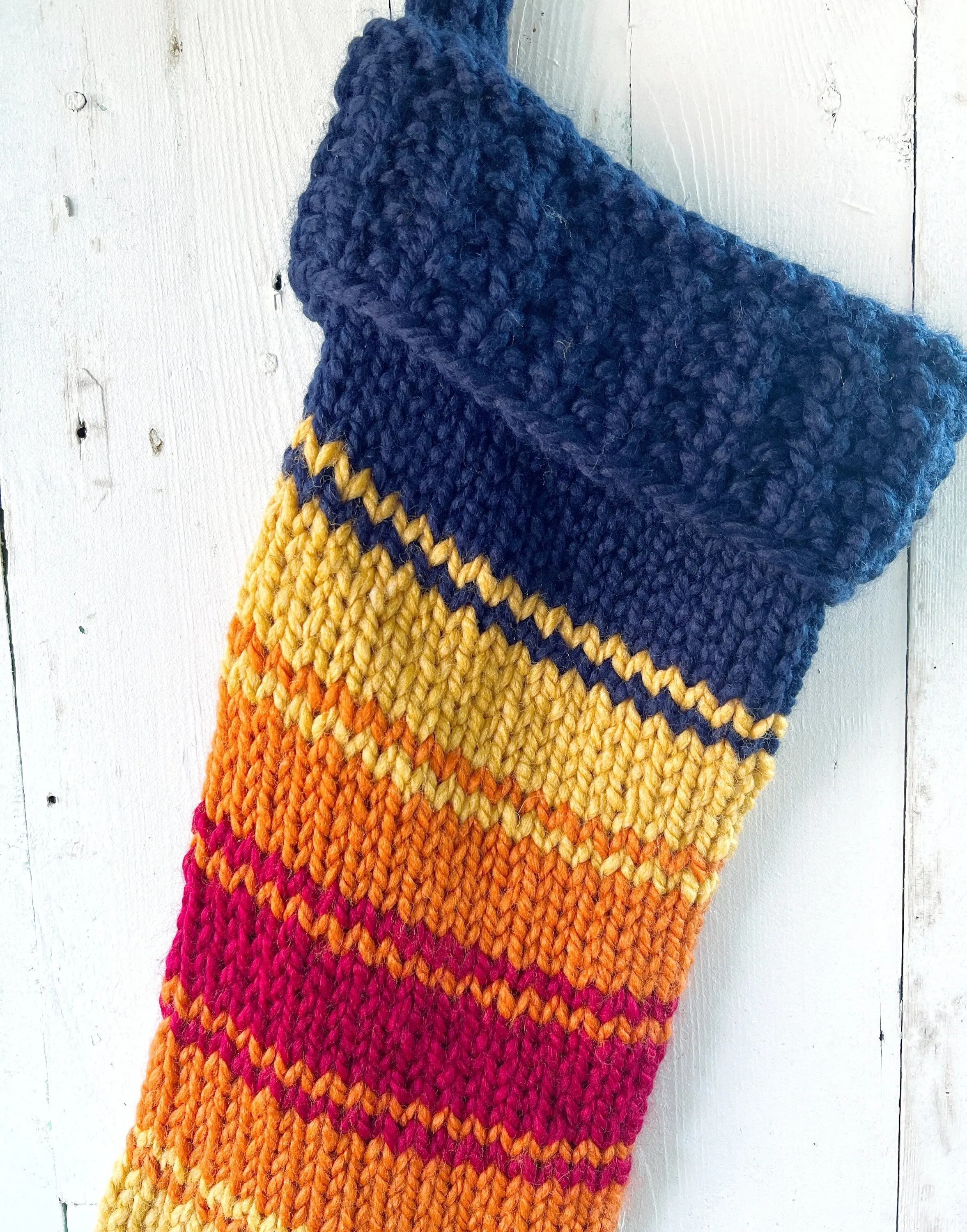 Personalized Grand Canyon National Park Stocking Hand Knit Chunky Wool Christmas Stocking - READY to SHIP