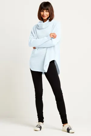 Pima Cotton Waffle Cowl Sweater