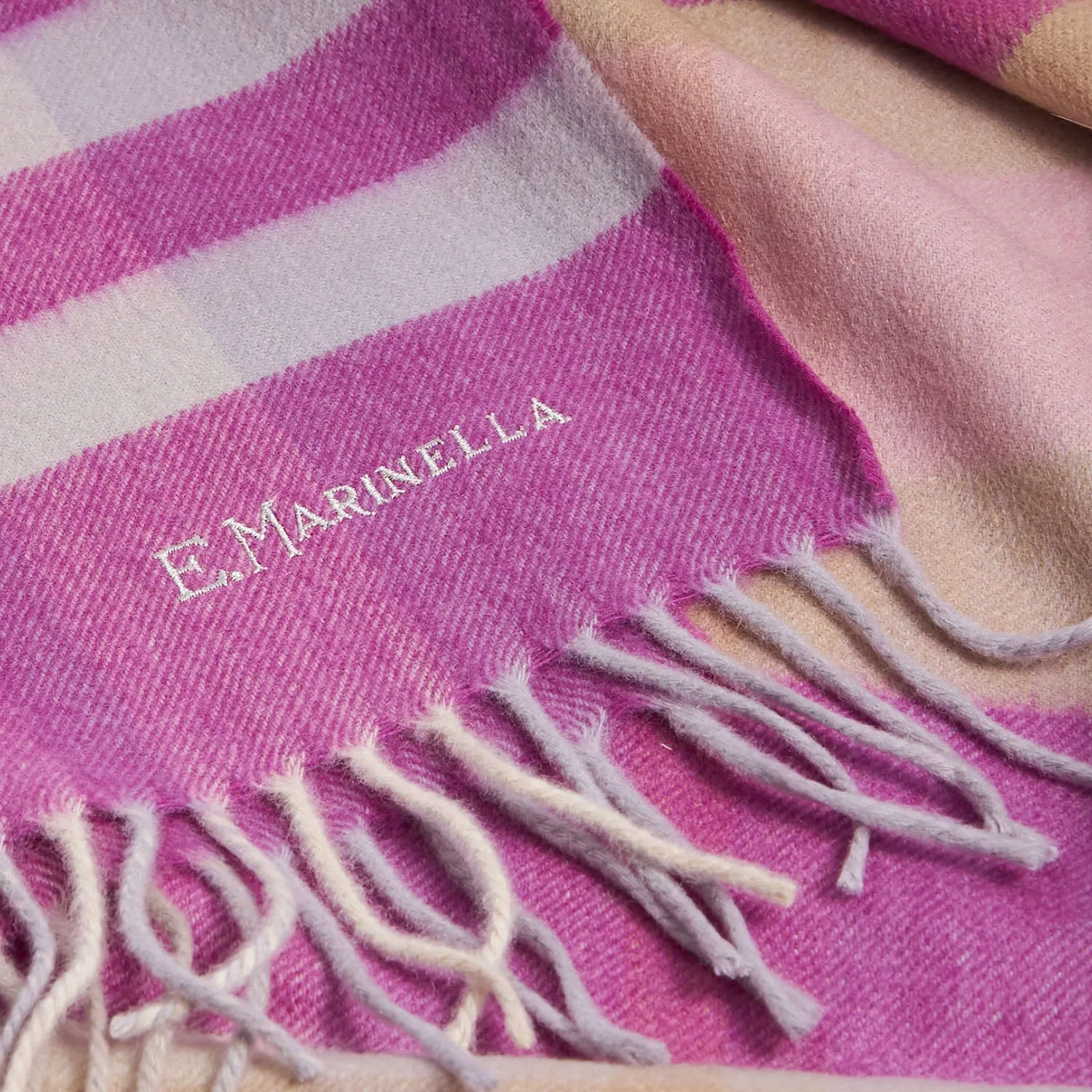PINK AND BEIGE CASHMERE STOLE