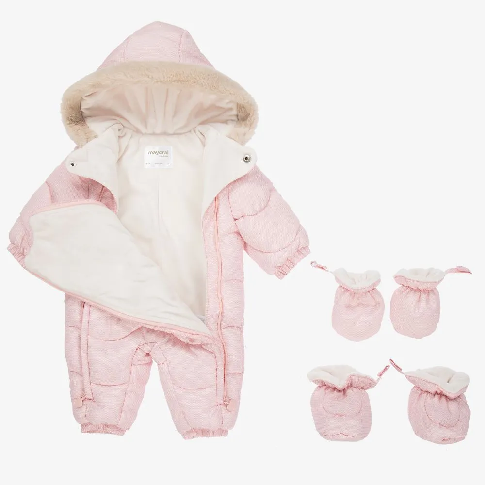 Pink Baby Snowsuit