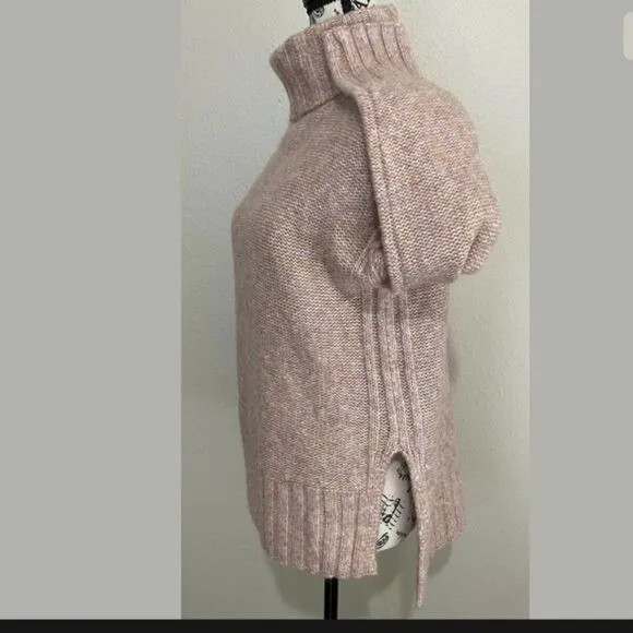 Pink Heathered Philosophy Turtleneck Chunky Knit Long Sleeve Sweater (NWT)