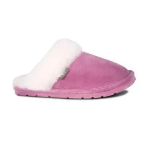 Pink Slip-On Sheepskin Scuff Slippers for Women by CLOUD NINE / RJS - Shoe Size S-M-L-XL-XXL