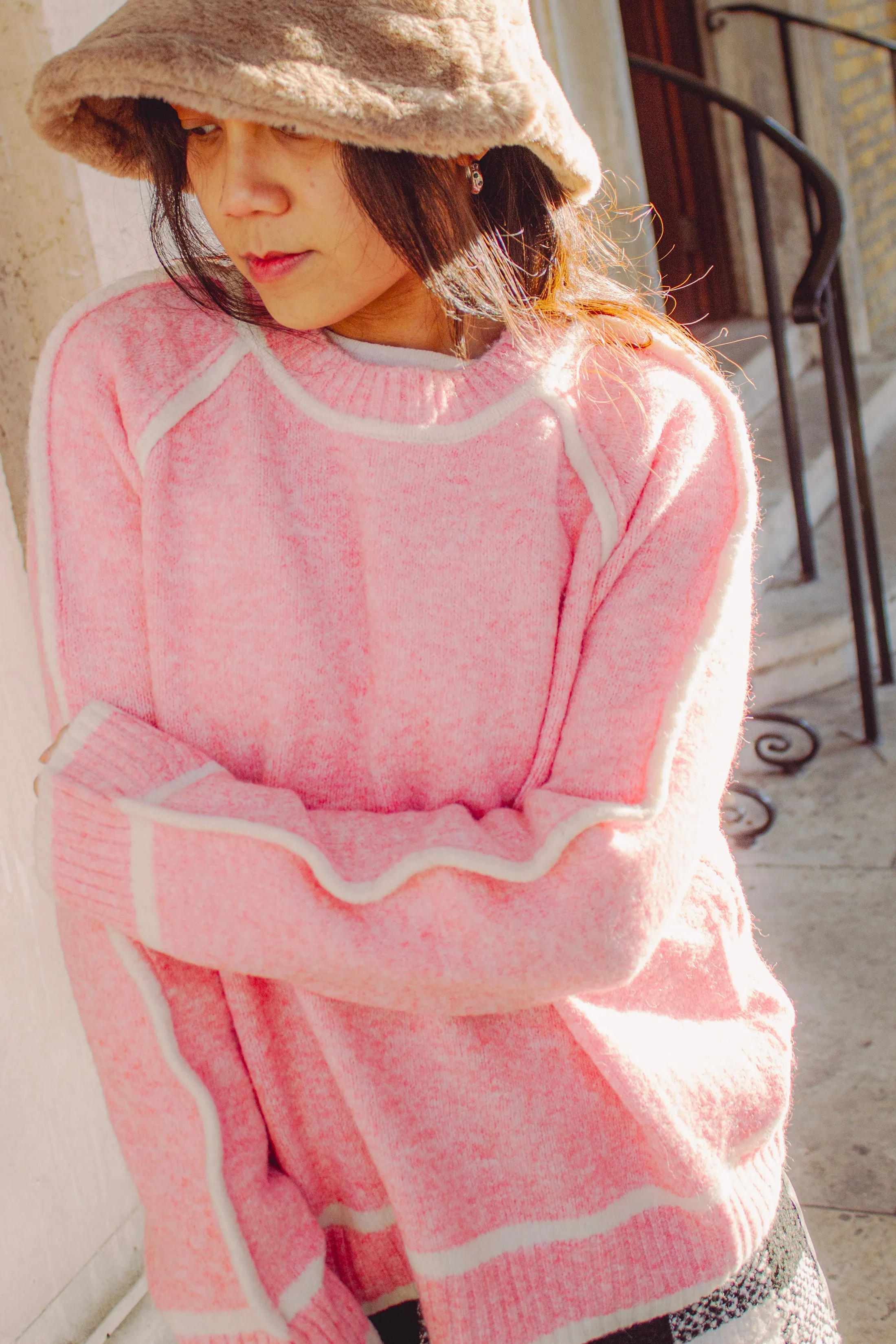 Piped Detail Knit Jumper