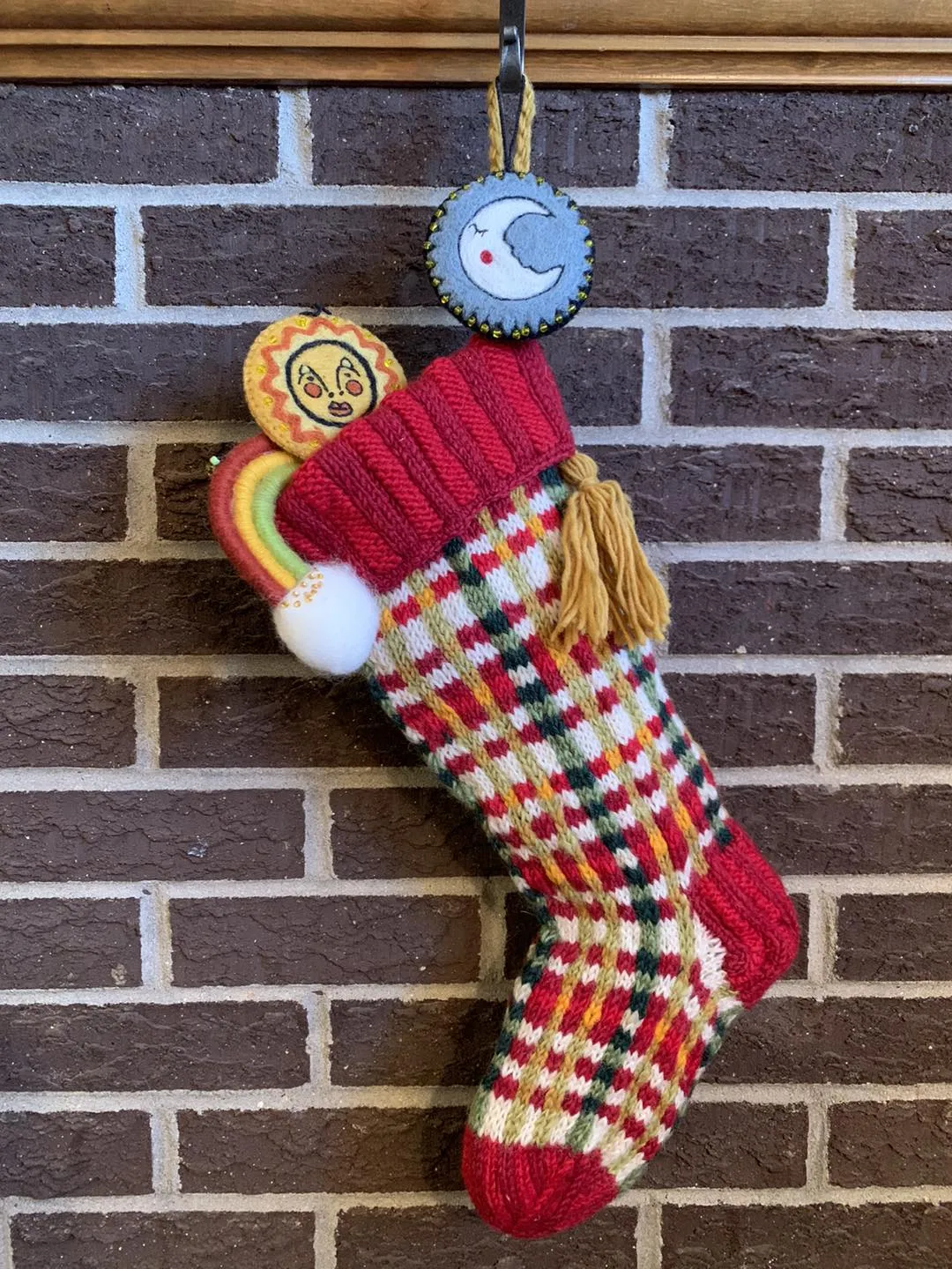 Plaid Knit Stocking
