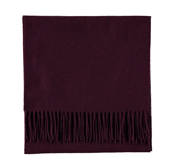 Plain Plum Cashmere Scarf