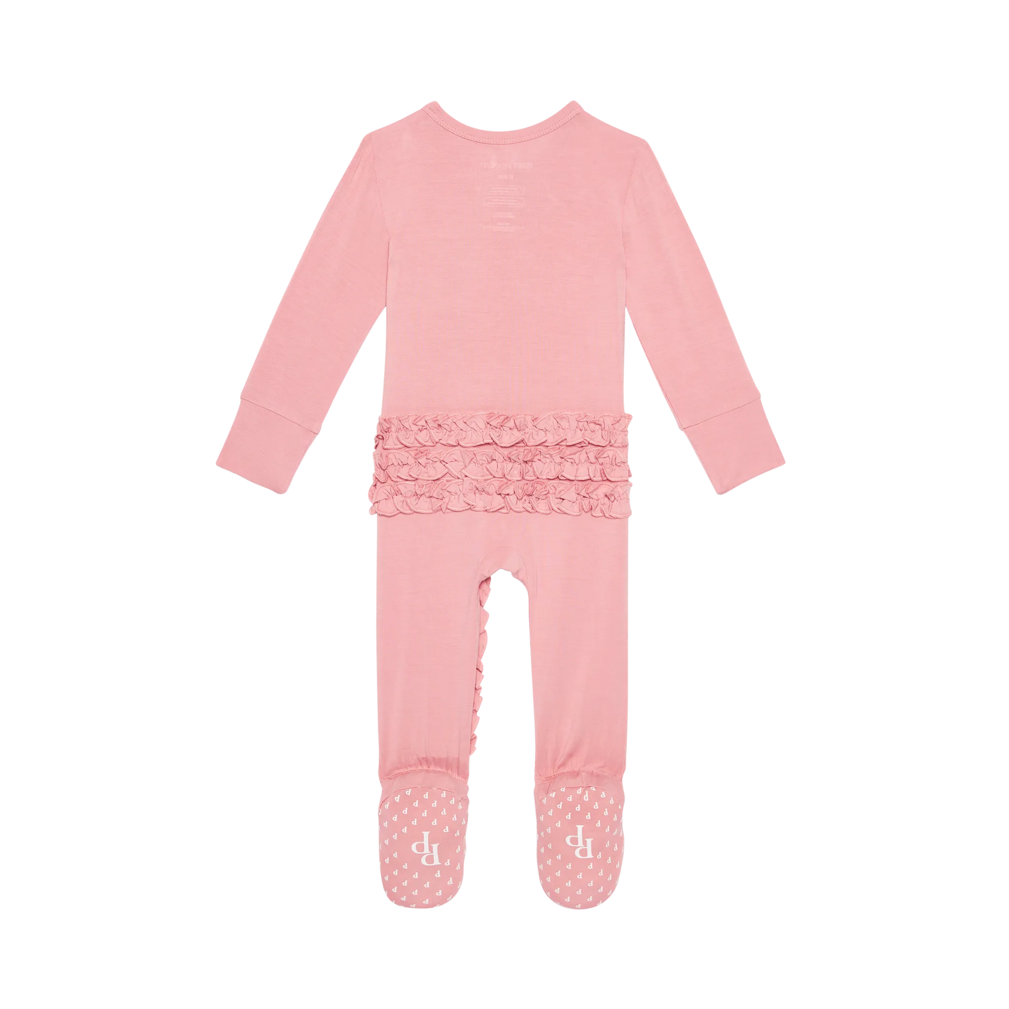 Posh Peanut Autumn Blush Ruffled Zippered Footie