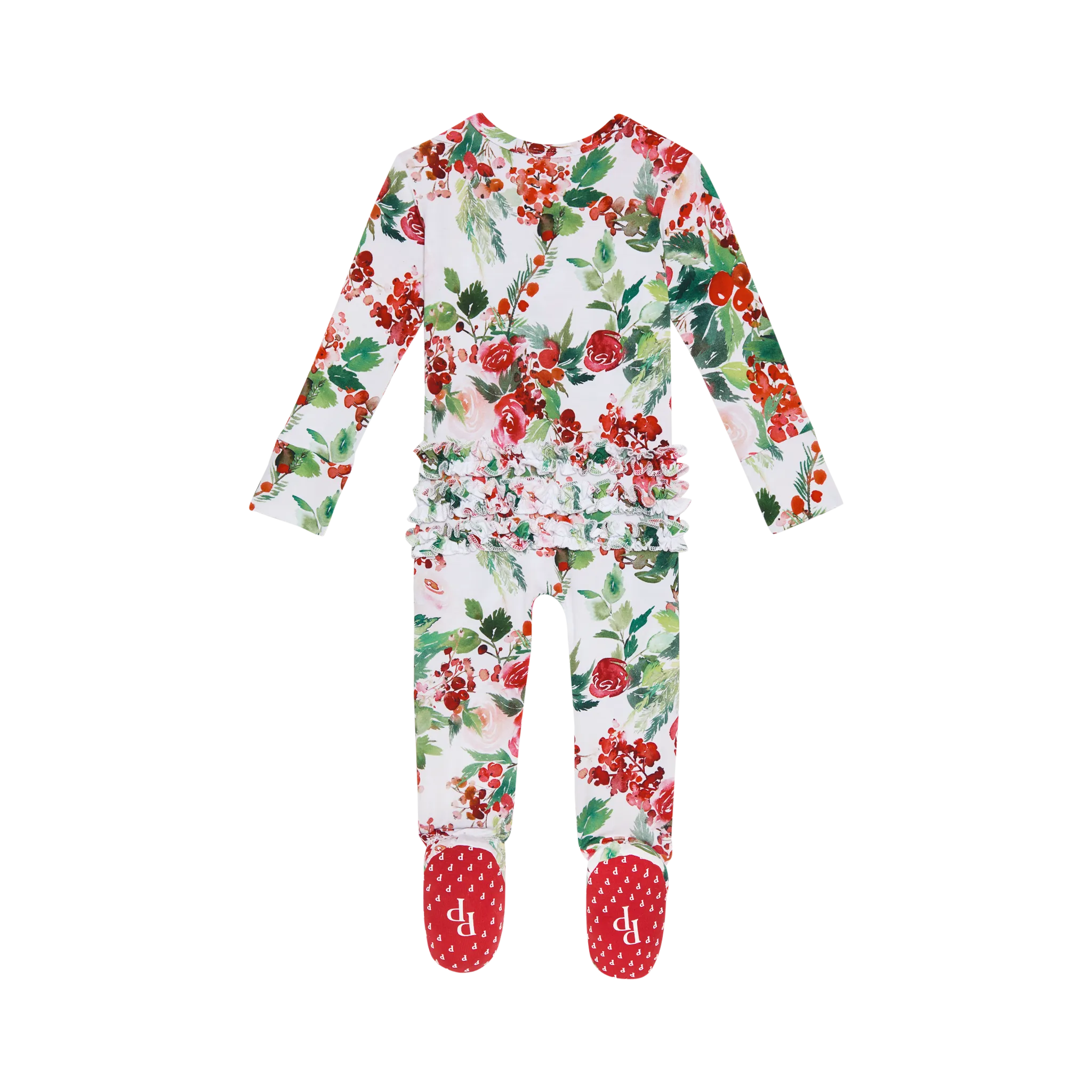 Posh Peanut Beatrix Ruffled Zippered Footie