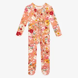 Posh Peanut Celia Ruffled Zippered Footie