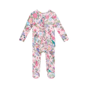 Posh Peanut Christine Ruffled Zippered Footie