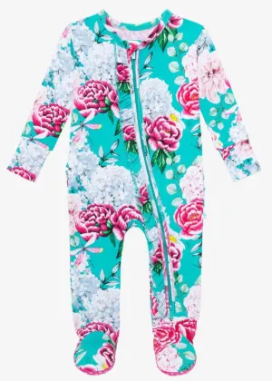 Posh Peanut Eloise Ruffled Zippered Footie