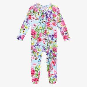 Posh Peanut Hadley Ruffled Zippered Footie