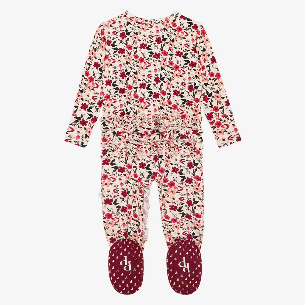 Posh Peanut Janie Ruffled Zippered Footie