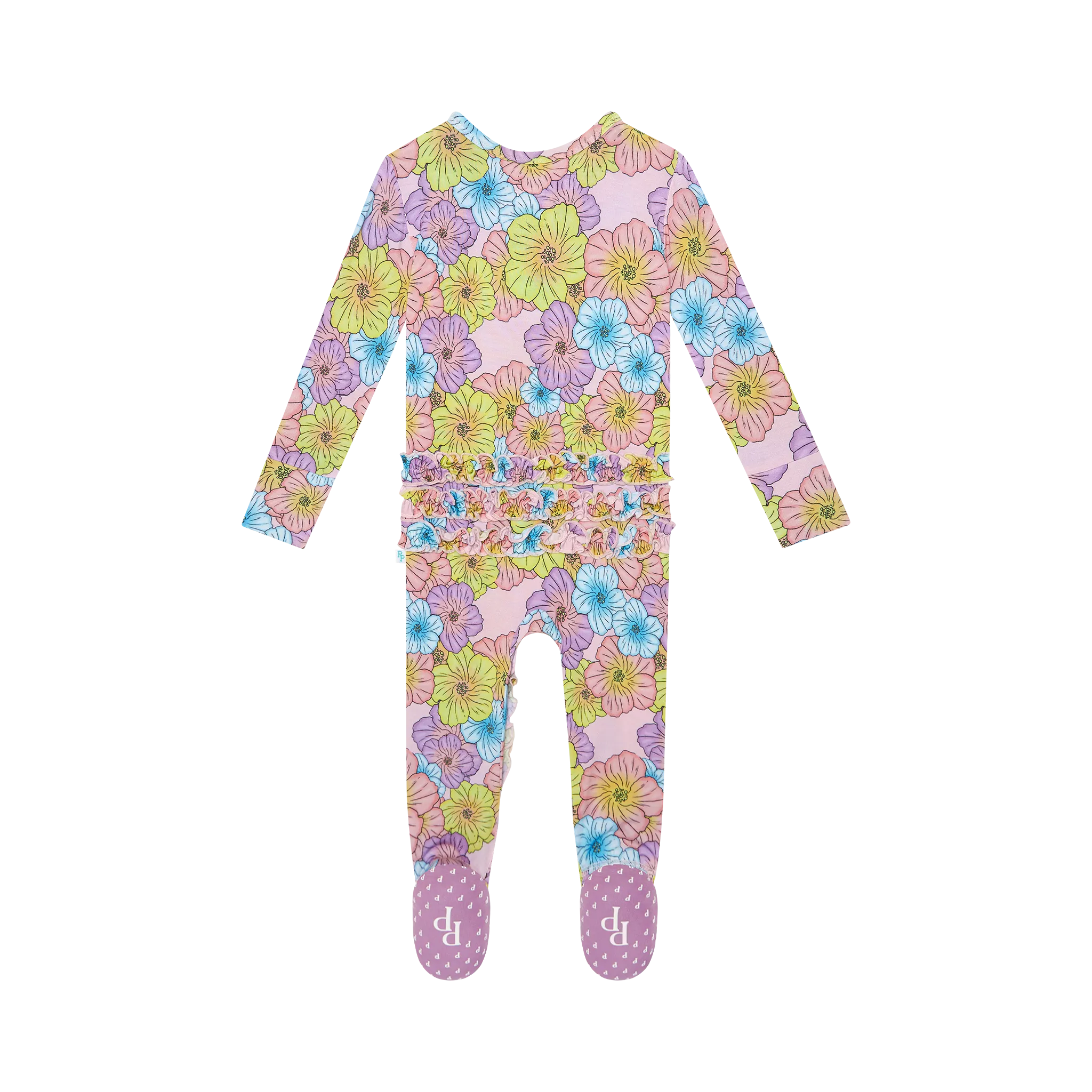 Posh Peanut Kourtney Ruffled Zippered Footie