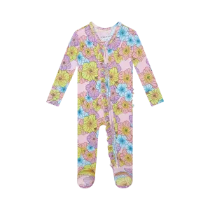 Posh Peanut Kourtney Ruffled Zippered Footie