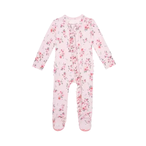 Posh Peanut London Ruffled Zippered Footie