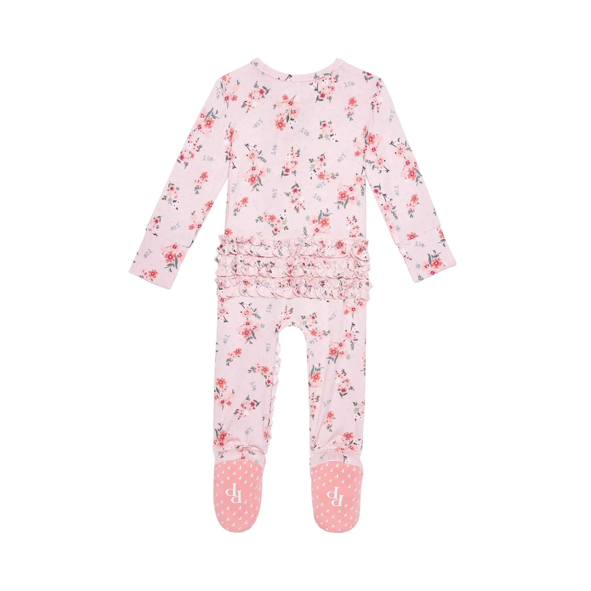 Posh Peanut London Ruffled Zippered Footie