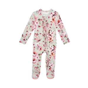 Posh Peanut Millicent Ruffled Zippered Footie
