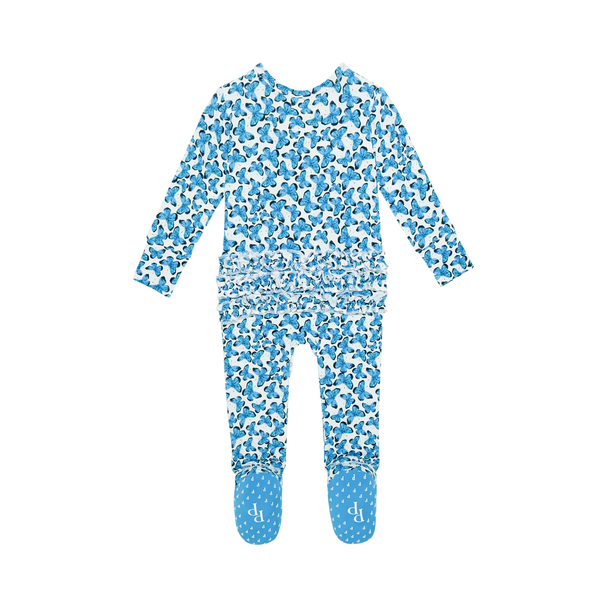 Posh Peanut Nayeli Ruffled Zippered Footie