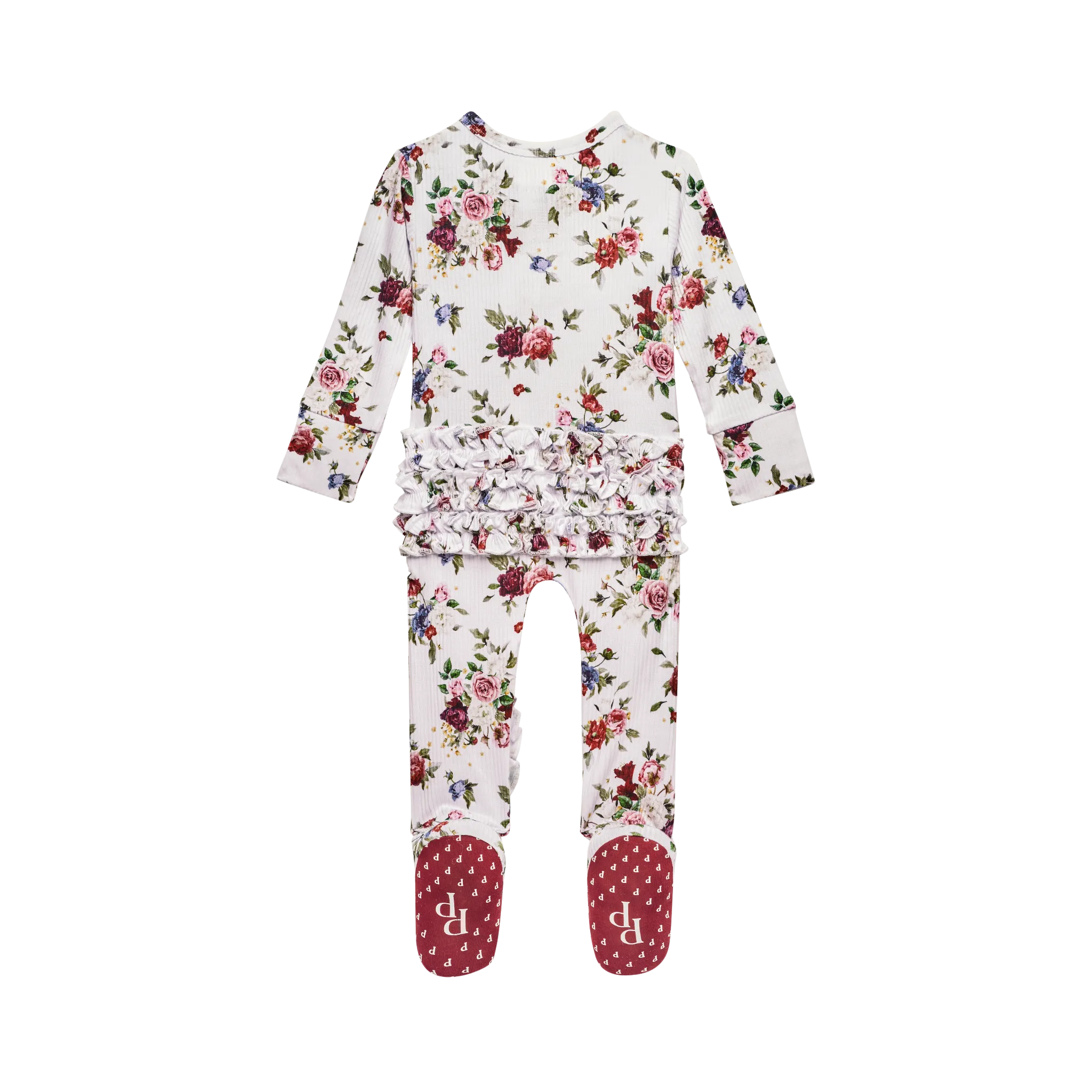 Posh Peanut Philippa Ruffled Zippered Footie