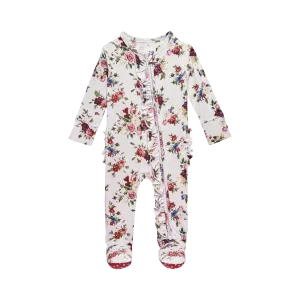 Posh Peanut Philippa Ruffled Zippered Footie