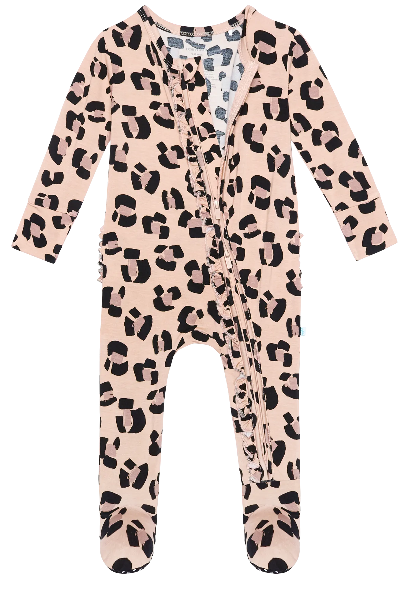 Posh Peanut Sasha Ruffled Zipper Footie