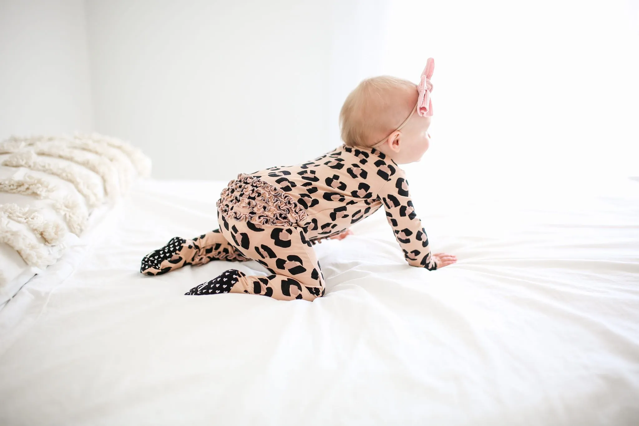 Posh Peanut Sasha Ruffled Zipper Footie
